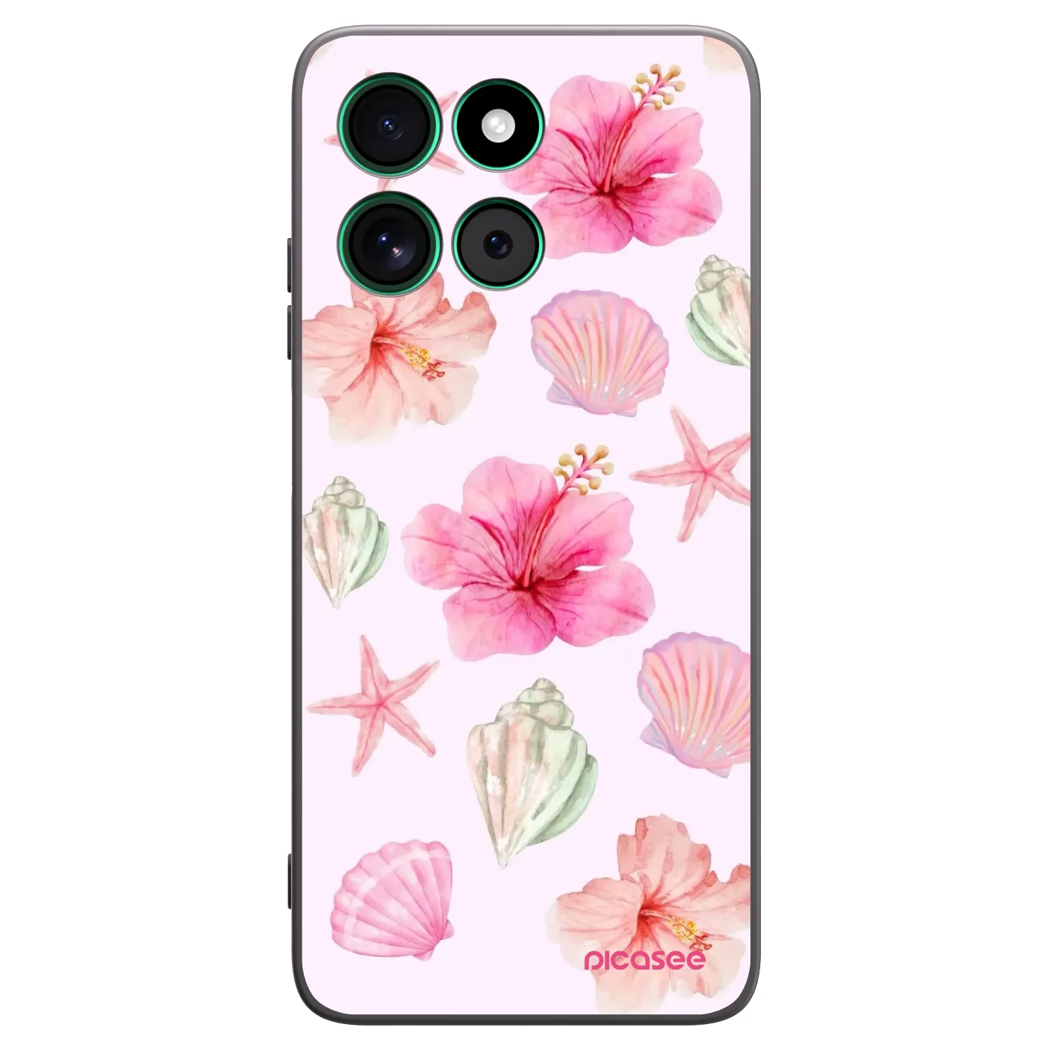 Picasee Motorola Moto G57 Power Hülle - Schwarzes Silikon - Blush Lagoon