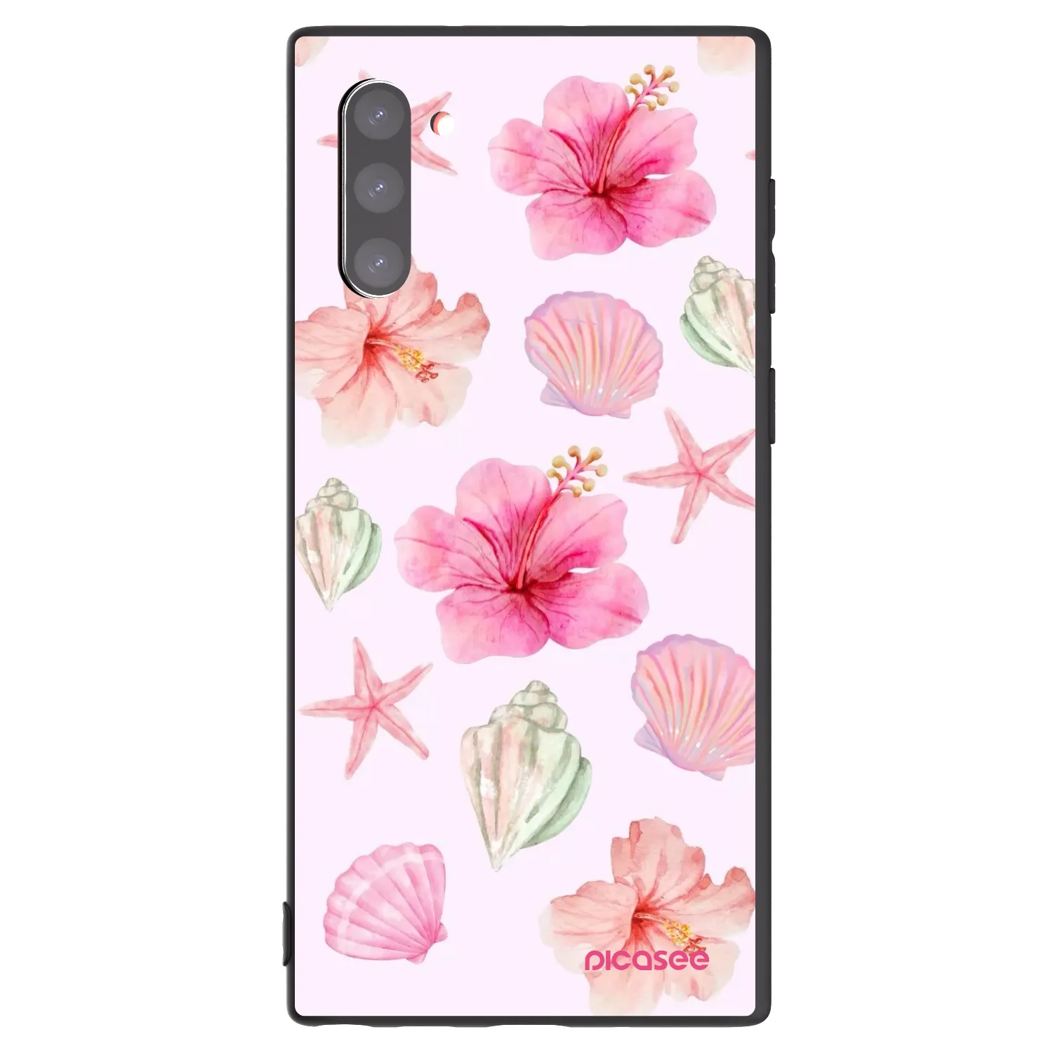 Picasee Samsung Galaxy Note 10 N970F Hülle - Schwarzes Silikon - Blush Lagoon