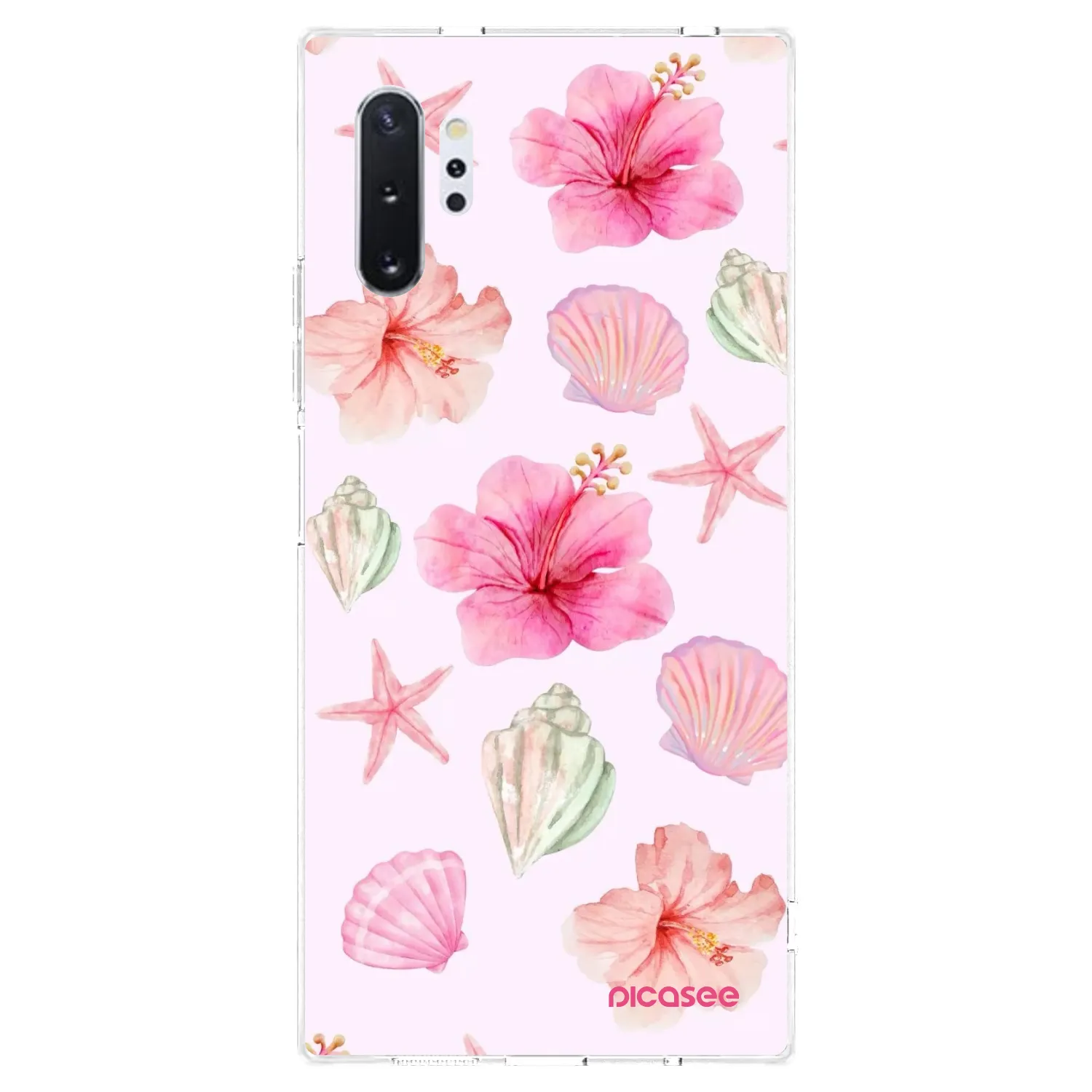 Picasee Samsung Galaxy Note 10+ N975F Hülle - Transparentes Silikon - Blush Lagoon