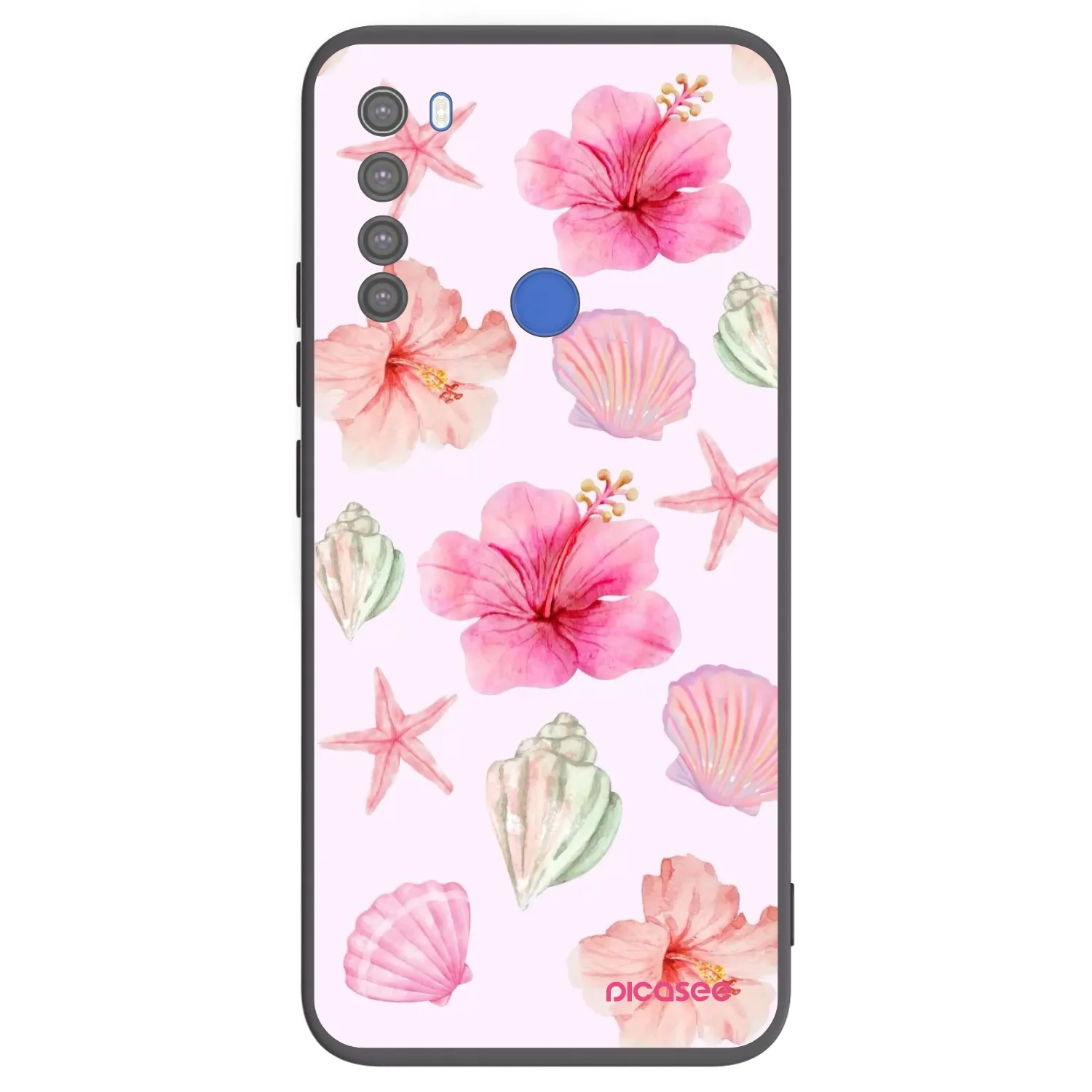 Picasee Xiaomi Redmi Note 8T Hülle - Schwarzes Silikon - Blush Lagoon