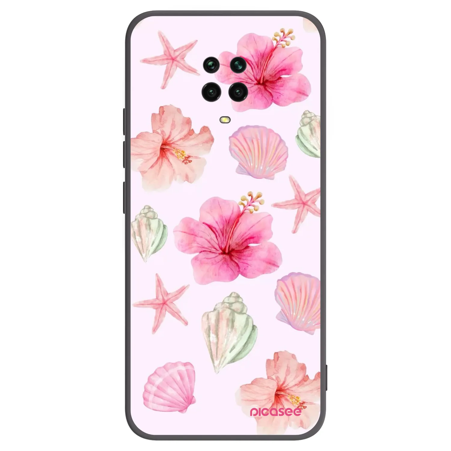 Picasee Xiaomi Redmi Note 9 Pro Hülle - Schwarzes Silikon - Blush Lagoon