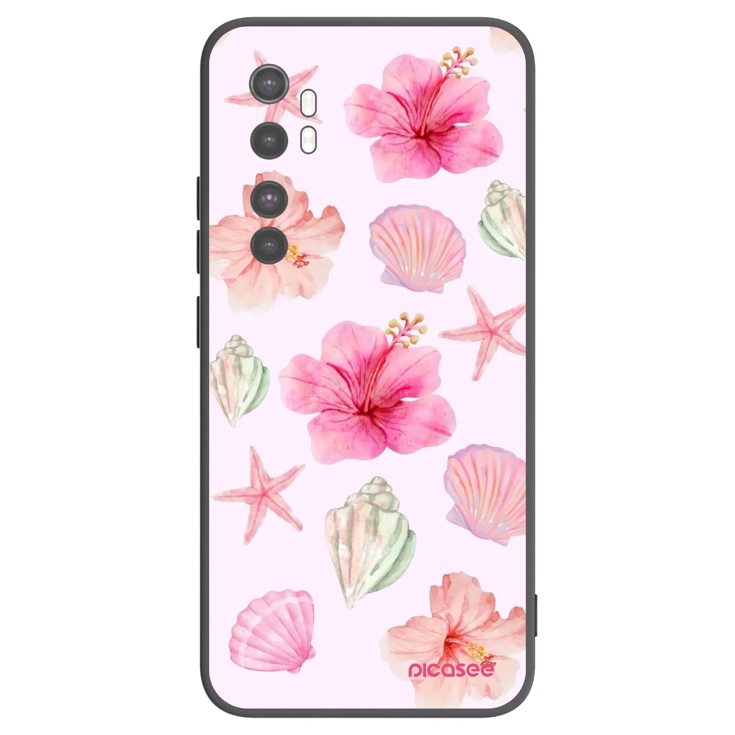Picasee Xiaomi Mi Note 10 Lite Hülle - Schwarzes Silikon - Blush Lagoon