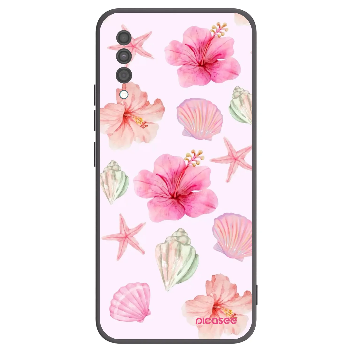 Picasee Samsung Galaxy A30s A307F Hülle - Schwarzes Silikon - Blush Lagoon
