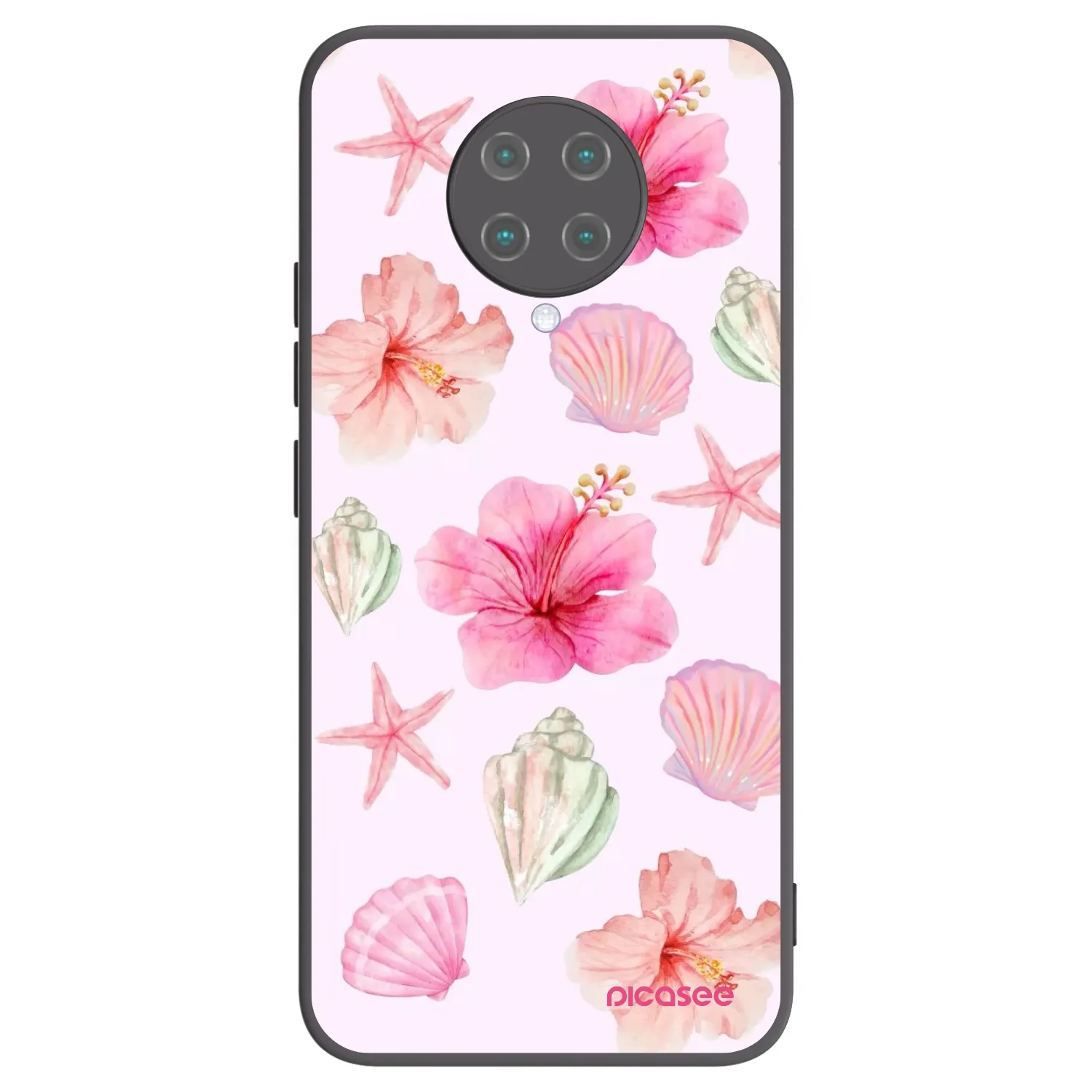Picasee Xiaomi Poco F2 Pro Hülle - Schwarzes Silikon - Blush Lagoon