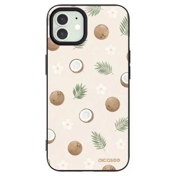 Picasee Apple iPhone 12 Hülle - Schwarzes Silikon - Coconut Breeze
