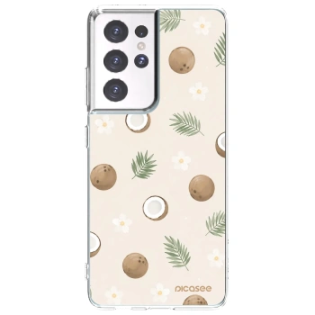Picasee Samsung Galaxy S21 Ultra 5G G998B Hülle - Transparentes Silikon - Coconut Breeze