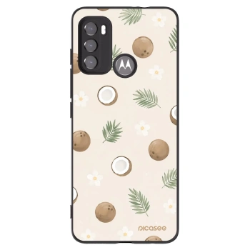 Picasee Motorola Moto G60 Hülle - Schwarzes Silikon - Coconut Breeze