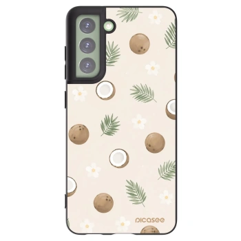 Picasee Samsung Galaxy S21 FE 5G Hülle - Schwarzes Silikon - Coconut Breeze