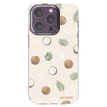 Picasee Apple iPhone 14 Pro Hülle - Transparentes Silikon - Coconut Breeze