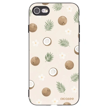 Picasee Apple iPhone 7 Hülle - Schwarzes Silikon - Coconut Breeze