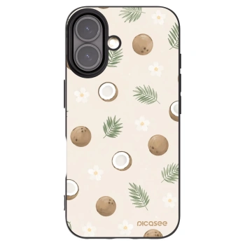 Picasee Apple iPhone 16 Hülle - Schwarzes Silikon - Coconut Breeze