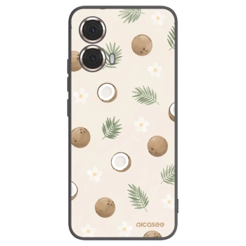 Picasee Motorola Moto G85 Hülle - Schwarzes Silikon - Coconut Breeze