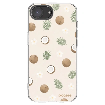 Picasee Apple iPhone 16e Hülle - Transparentes Silikon - Coconut Breeze