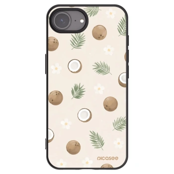 Picasee Apple iPhone 16e Hülle - Schwarzes Silikon - Coconut Breeze