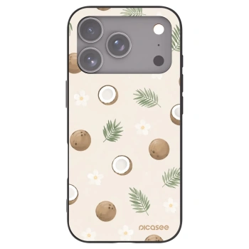 Picasee Apple iPhone 17 Pro Hülle - Schwarzes Silikon - Coconut Breeze