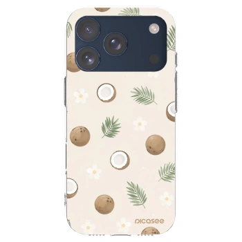 Picasee Apple iPhone 17 Pro Hülle - Transparentes Silikon - Coconut Breeze