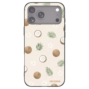 Picasee Apple iPhone 17 Pro Max Hülle - Schwarzes Silikon - Coconut Breeze