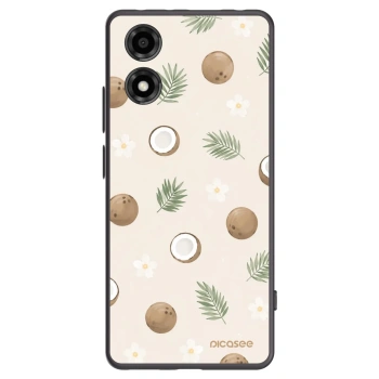 Picasee Motorola Moto E14 Hülle - Schwarzes Silikon - Coconut Breeze