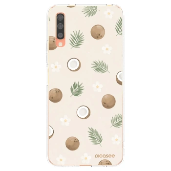 Picasee Samsung Galaxy A70 A705F Hülle - Transparentes Silikon - Coconut Breeze