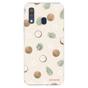 Picasee Samsung Galaxy A40 A405F Hülle - Transparentes Silikon - Coconut Breeze