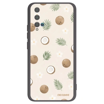 Picasee Huawei Nova 5T Hülle - Schwarzes Silikon - Coconut Breeze