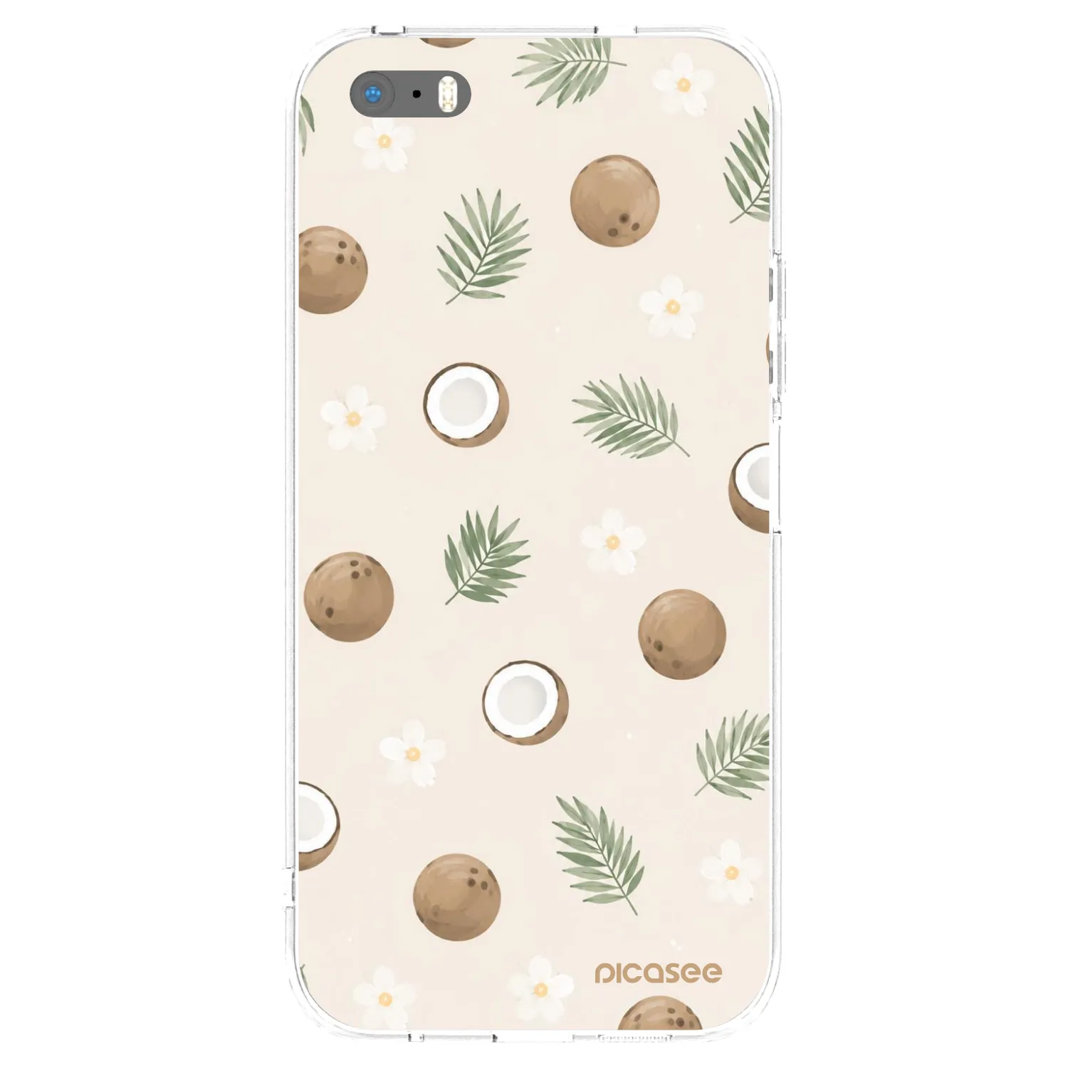 Picasee Apple iPhone 5/5S/SE Hülle - Transparentes Silikon - Coconut Breeze