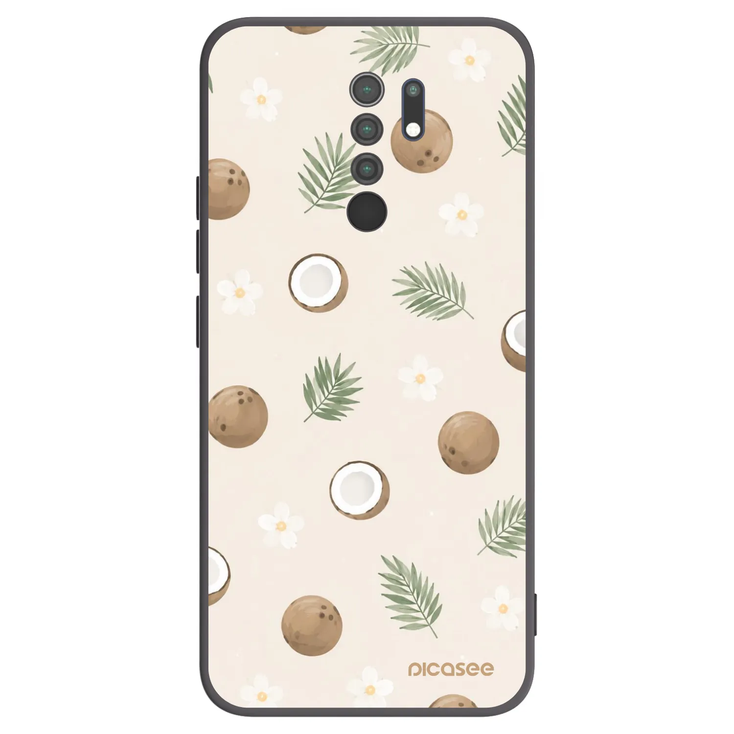Picasee Xiaomi Redmi 9 Hülle - Schwarzes Silikon - Coconut Breeze