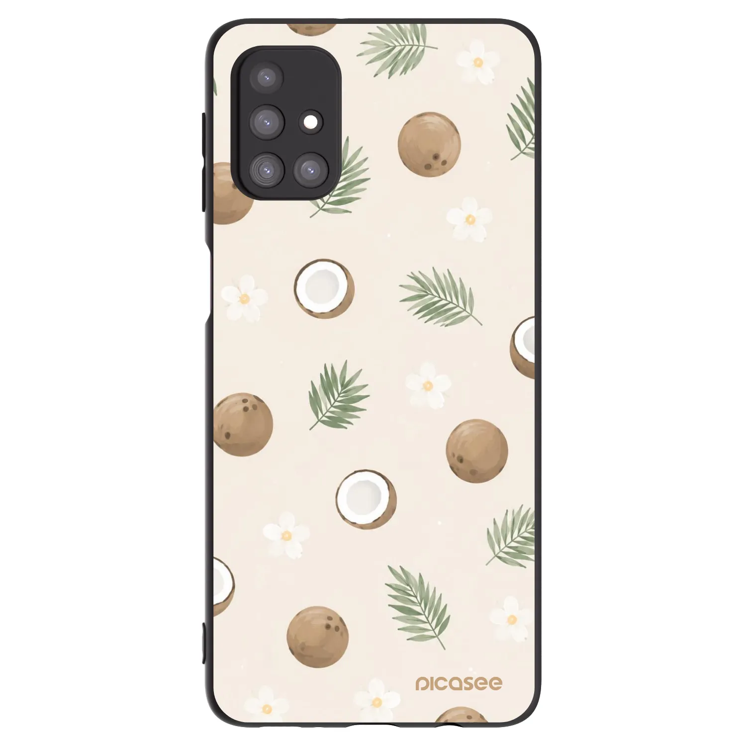 Picasee Samsung Galaxy M31s Hülle - Schwarzes Silikon - Coconut Breeze