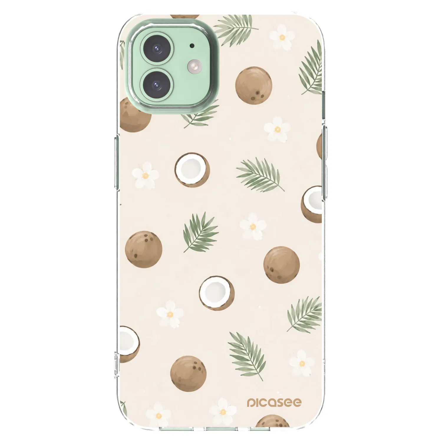 Picasee Apple iPhone 12 Hülle - Transparentes Silikon - Coconut Breeze