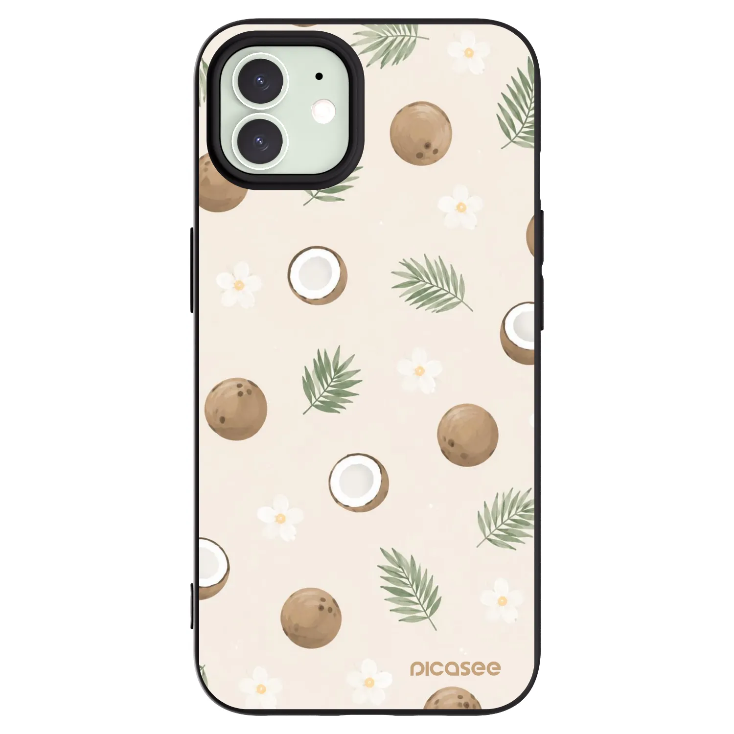 Picasee Apple iPhone 12 Pro Hülle - Schwarzes Silikon - Coconut Breeze