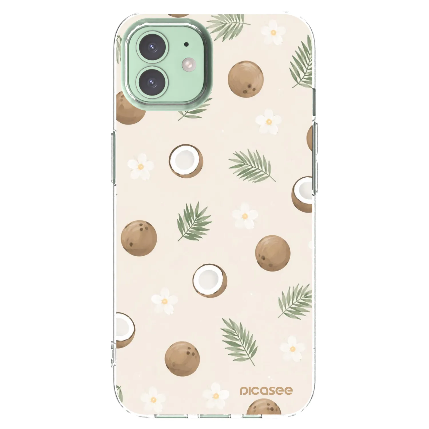 Picasee Apple iPhone 12 Pro Hülle - Transparentes Silikon - Coconut Breeze