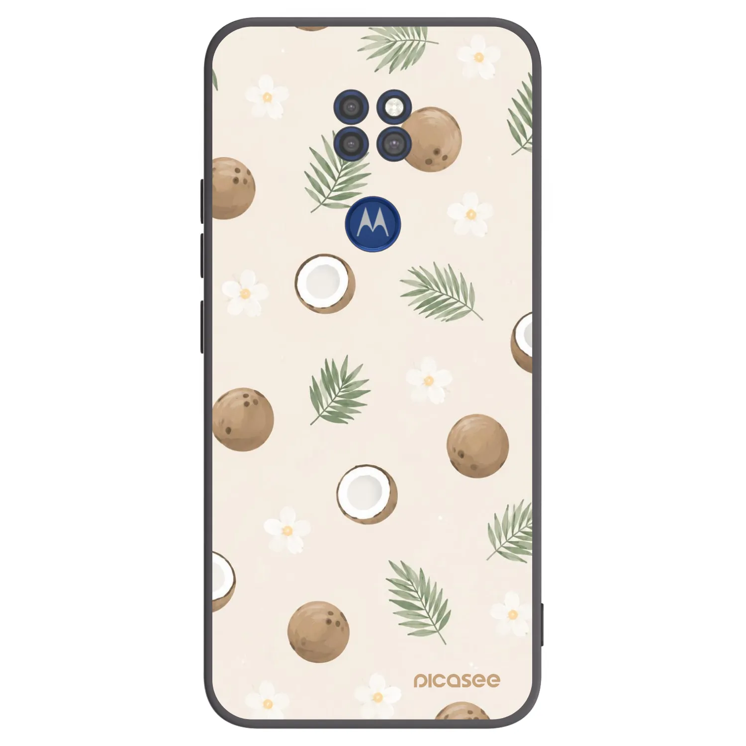 Picasee Motorola Moto G9 Play Hülle - Schwarzes Silikon - Coconut Breeze