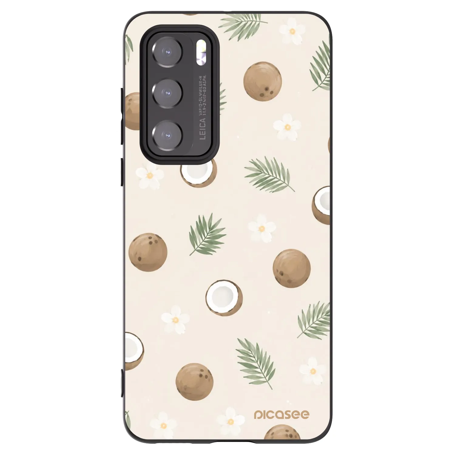 Picasee Huawei P40 Hülle - Schwarzes Silikon - Coconut Breeze