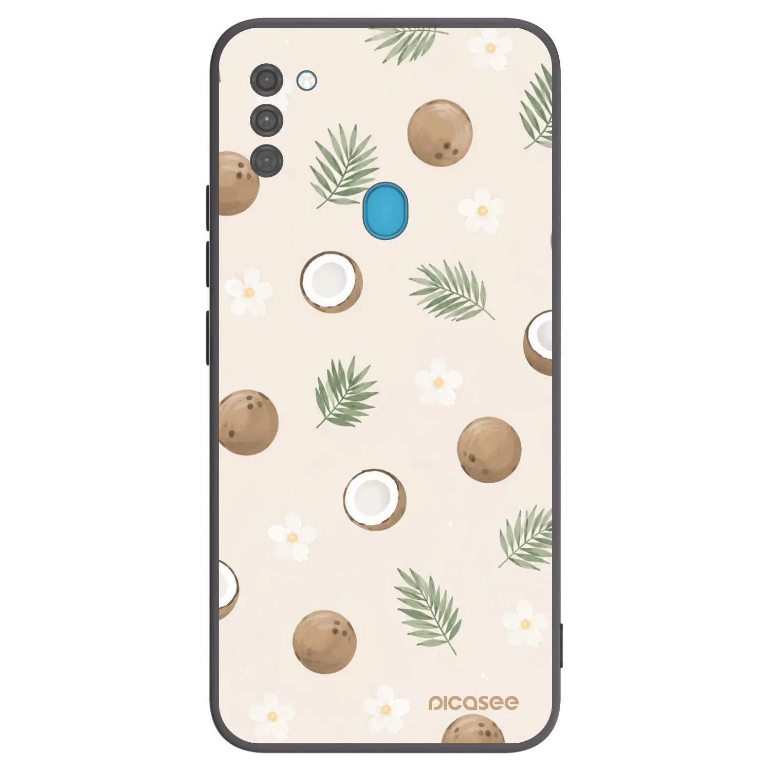 Picasee Samsung Galaxy M11 Hülle - Schwarzes Silikon - Coconut Breeze