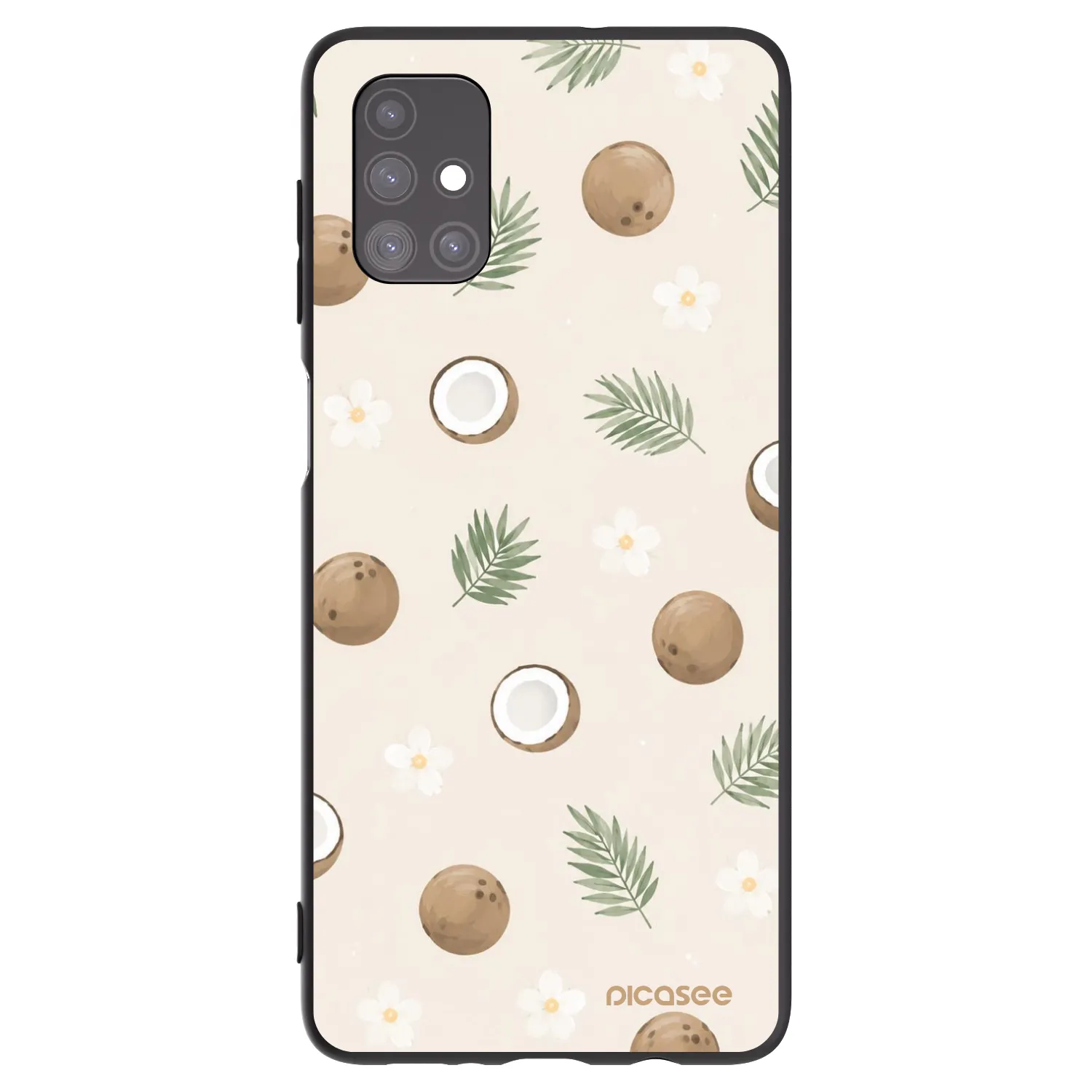 Picasee Samsung Galaxy M51 M515F Hülle - Schwarzes Silikon - Coconut Breeze