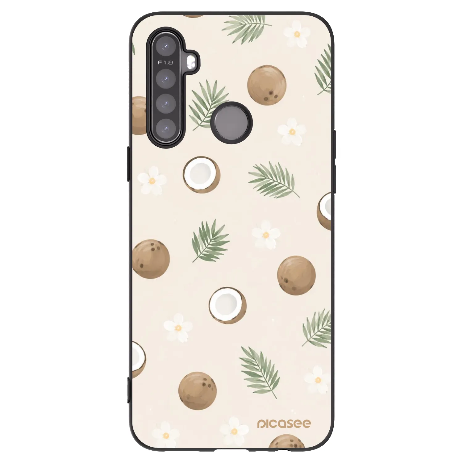 Picasee Realme 6i Hülle - Schwarzes Silikon - Coconut Breeze