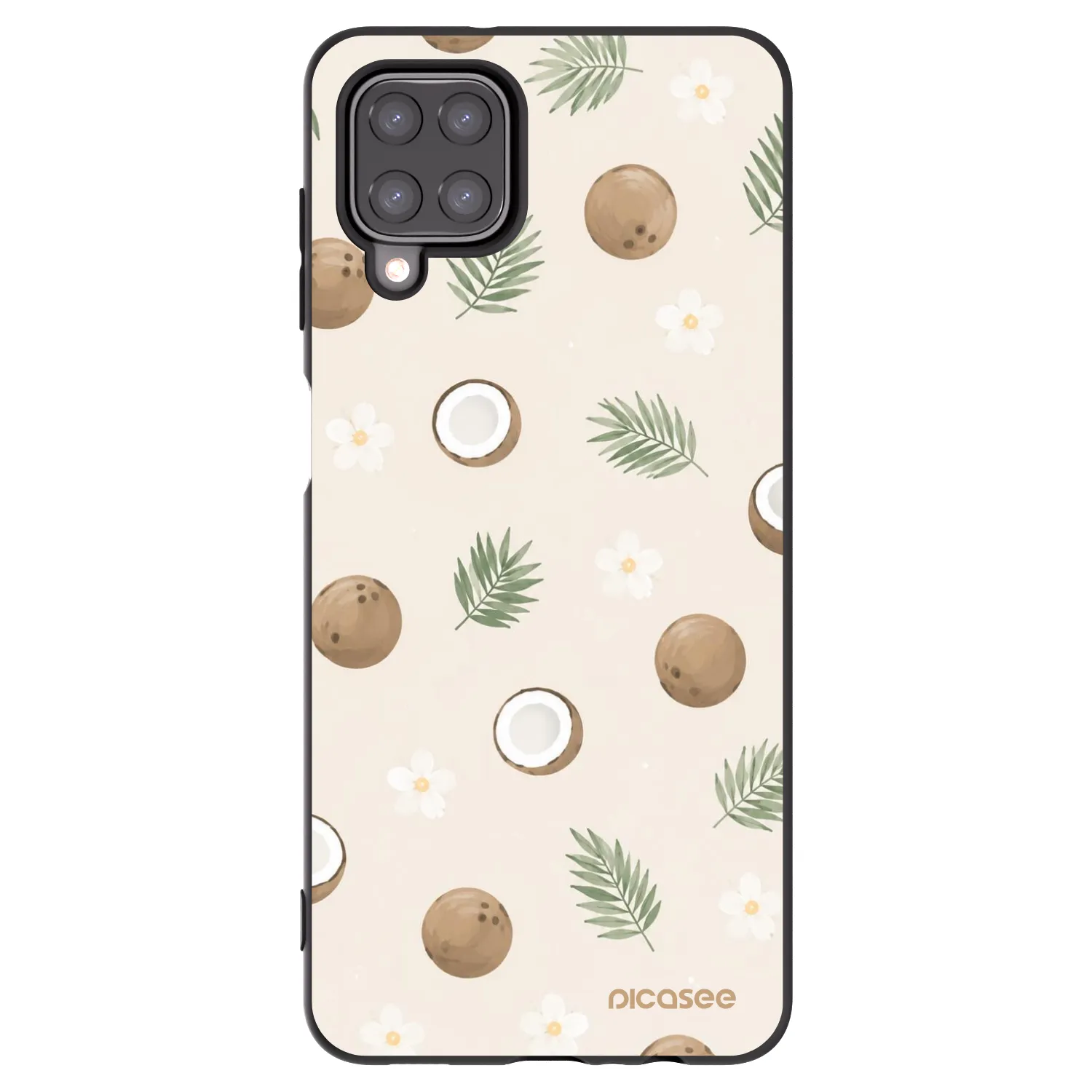 Picasee Samsung Galaxy A12 A125F Hülle - Schwarzes Silikon - Coconut Breeze