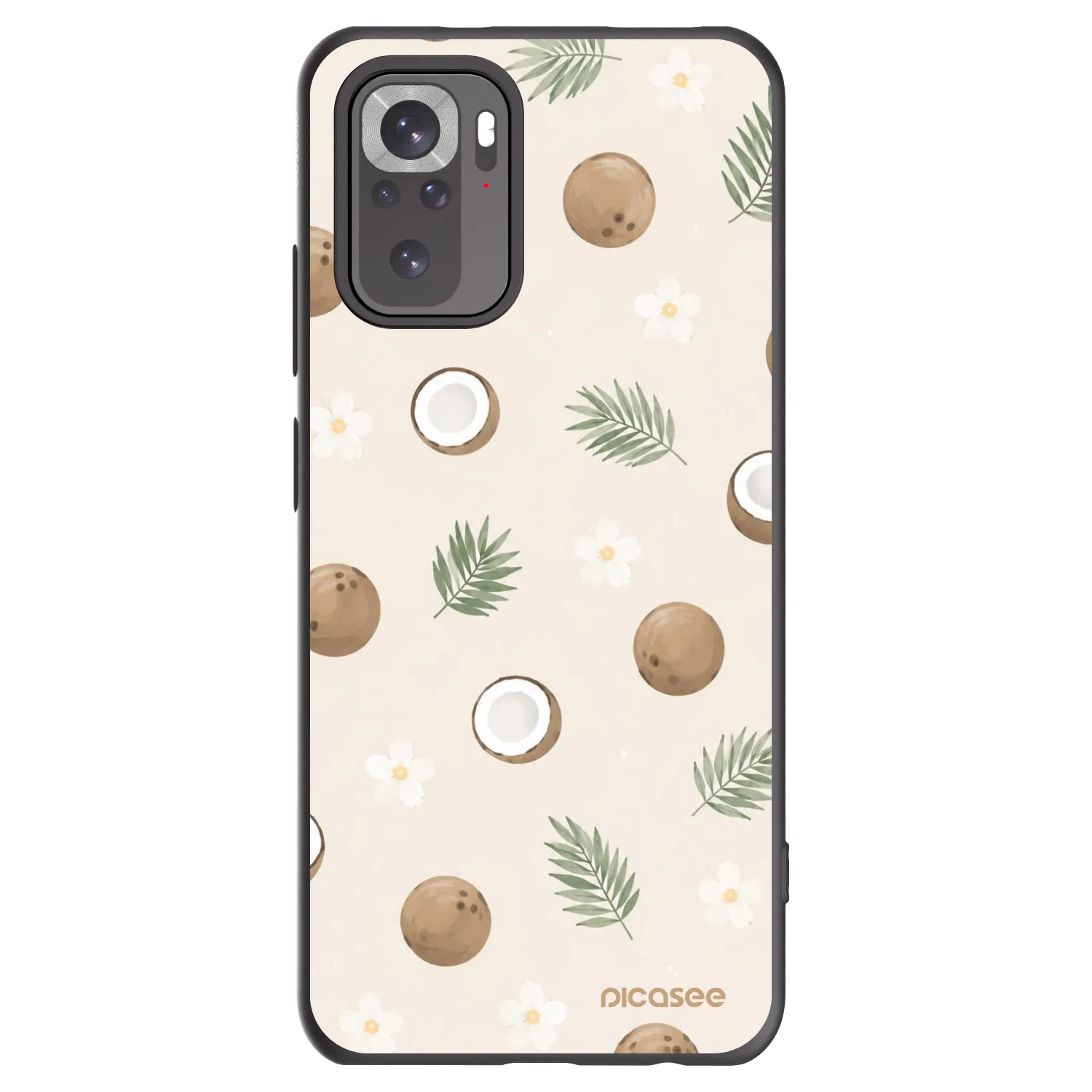 Picasee Xiaomi Redmi Note 10S Hülle - Schwarzes Silikon - Coconut Breeze