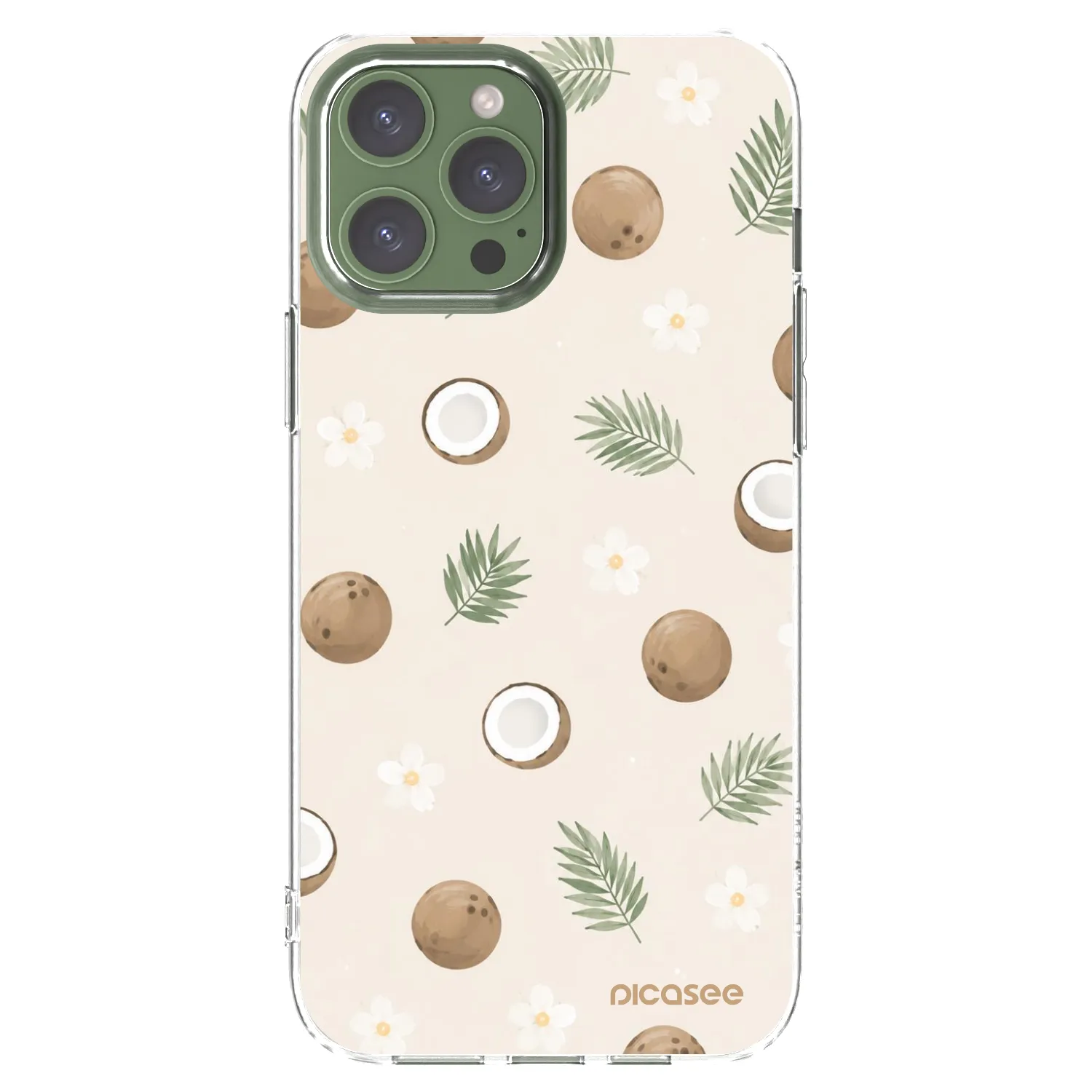 Picasee Apple iPhone 13 Pro Max Hülle - Transparentes Silikon - Coconut Breeze