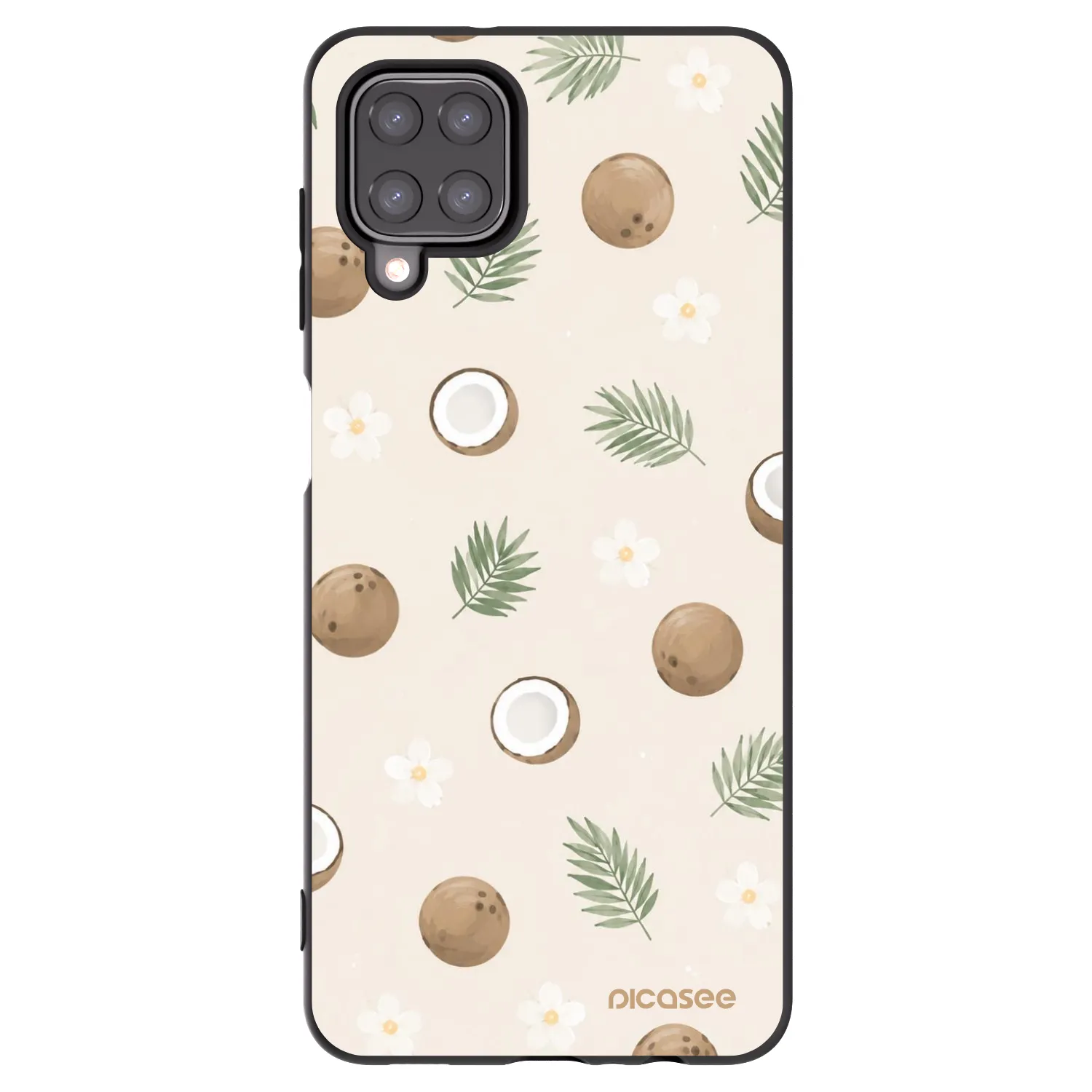 Picasee Samsung Galaxy M12 M127F Hülle - Schwarzes Silikon - Coconut Breeze
