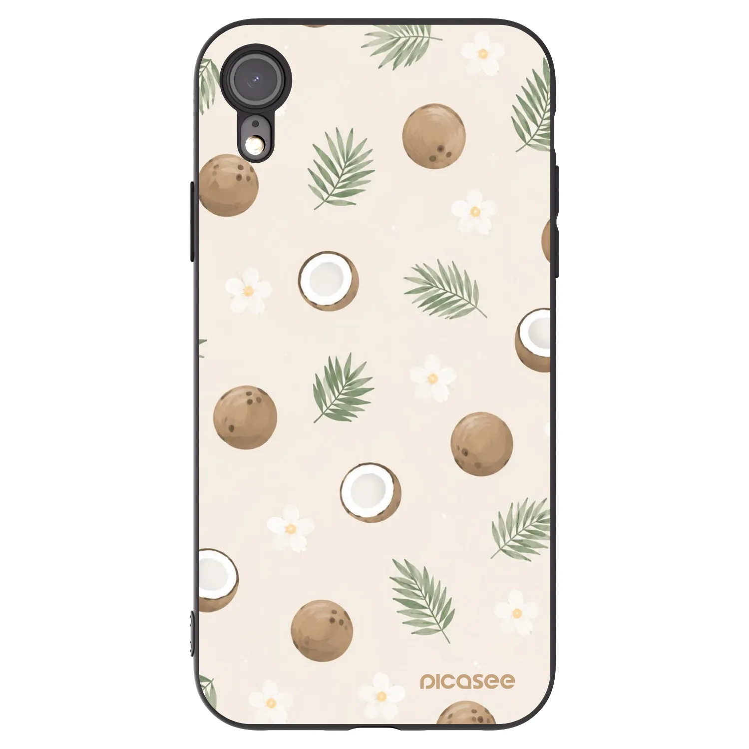 Picasee Apple iPhone XR Hülle - Schwarzes Silikon - Coconut Breeze