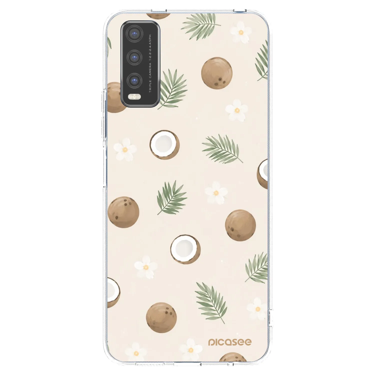 Picasee Vivo Y20s Hülle - Transparentes Silikon - Coconut Breeze