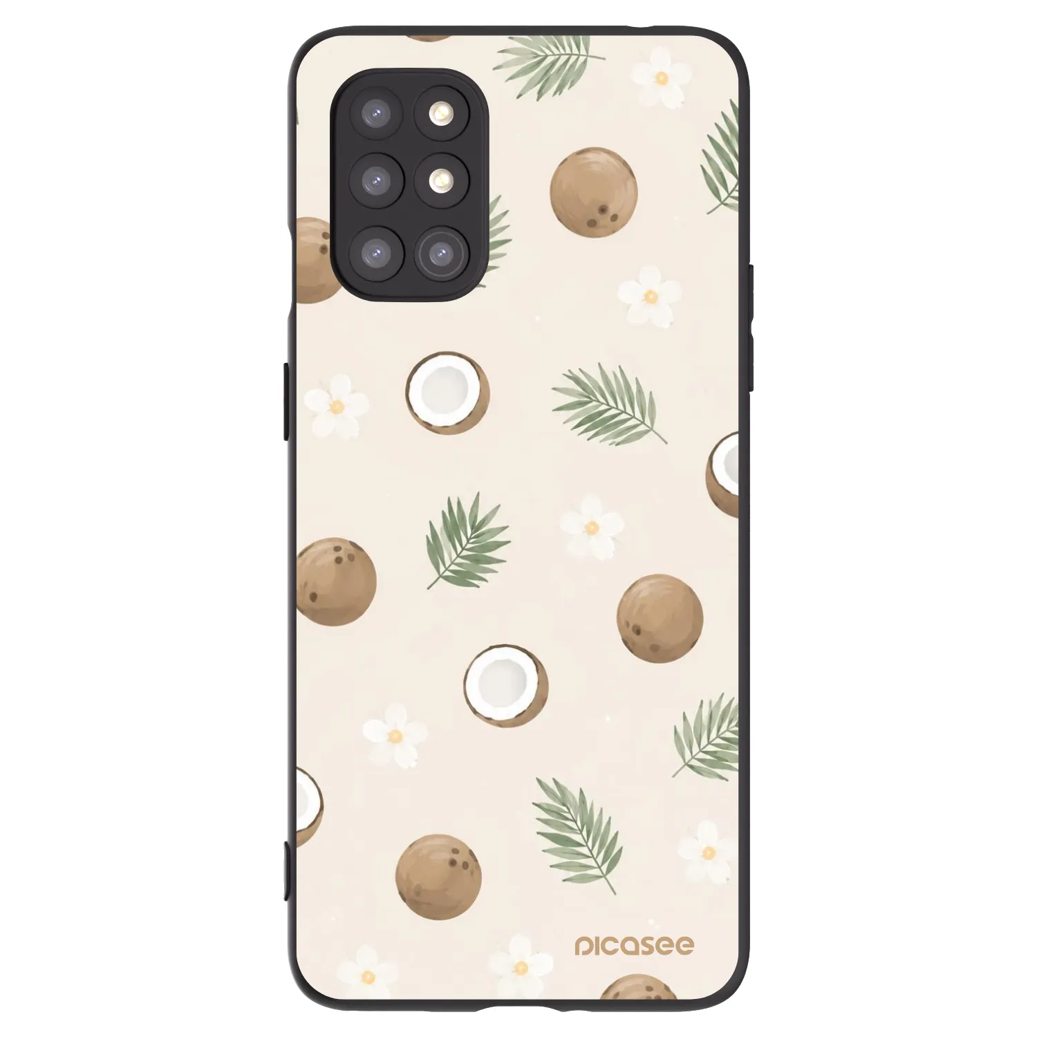 Picasee OnePlus 8T Hülle - Schwarzes Silikon - Coconut Breeze