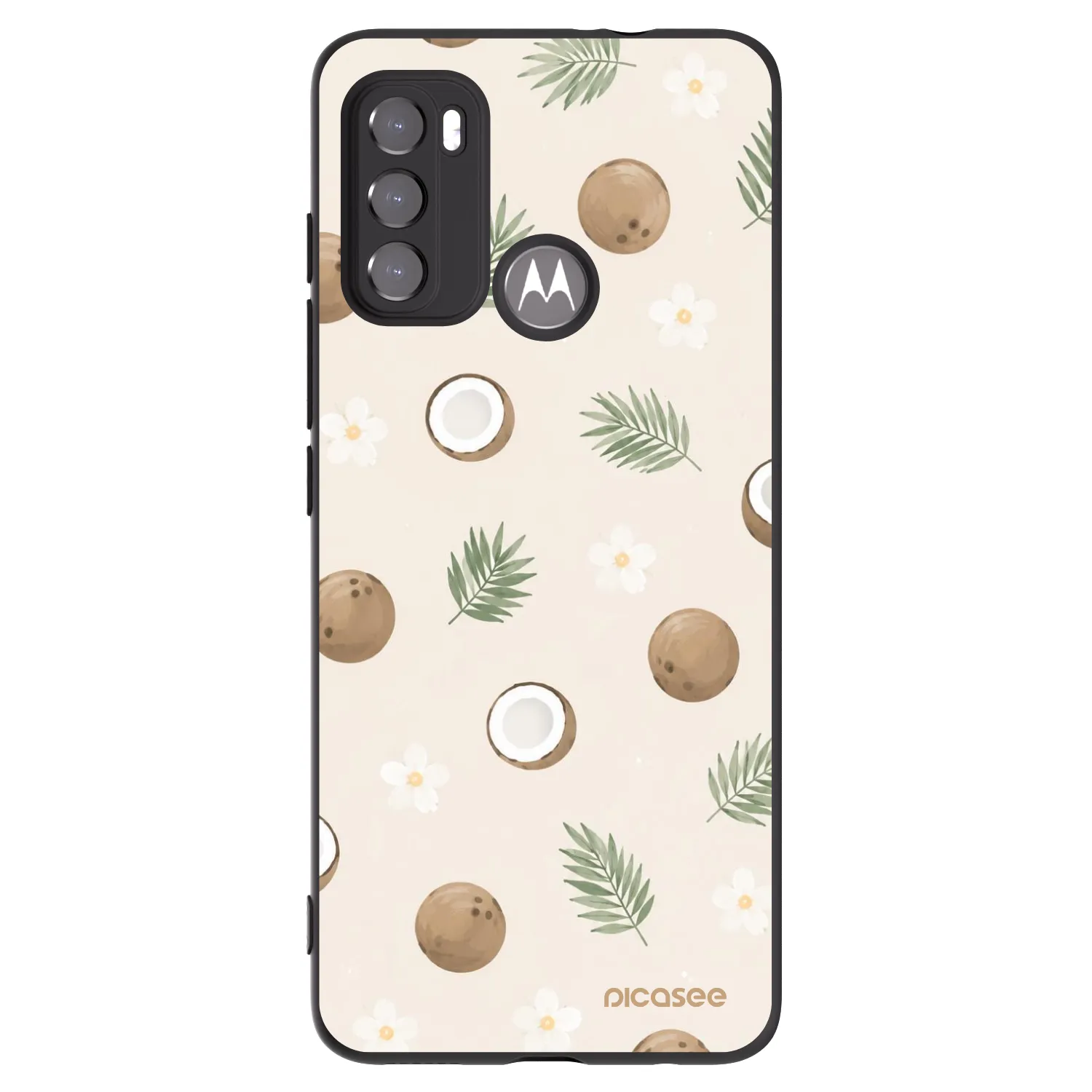 Picasee Motorola Moto G60 Hülle - Schwarzes Silikon - Coconut Breeze