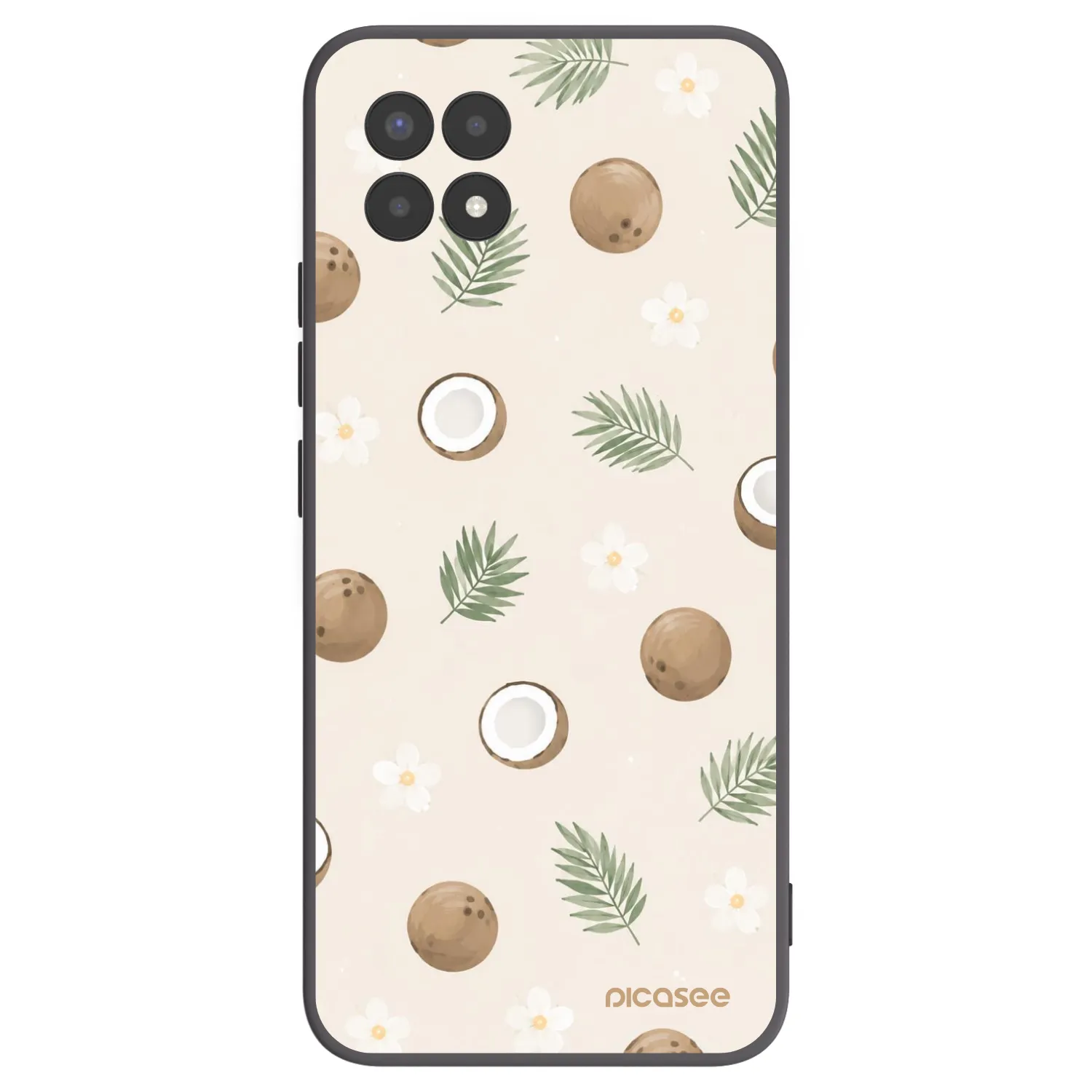 Picasee Realme 8i Hülle - Schwarzes Silikon - Coconut Breeze