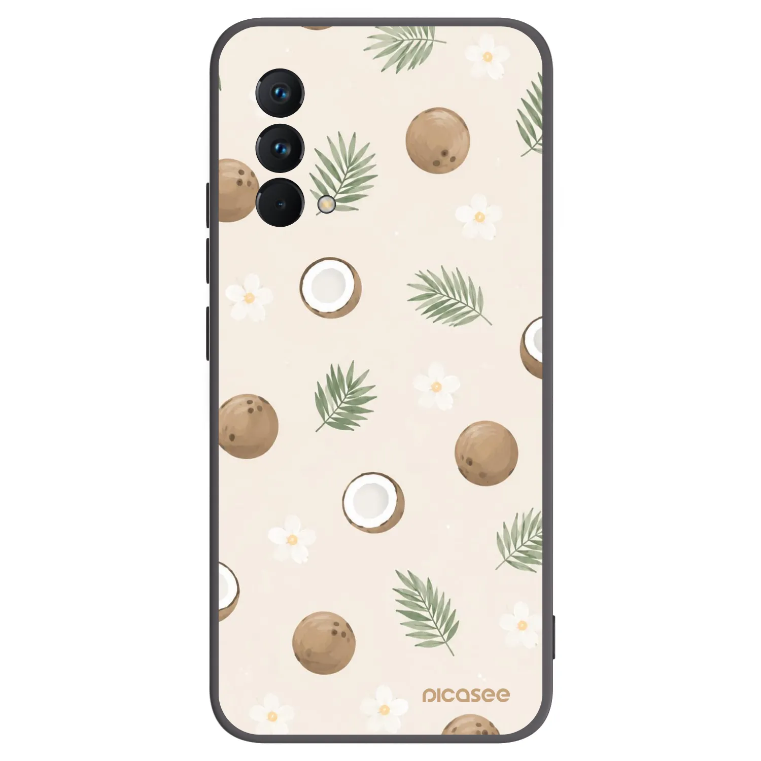 Picasee Realme GT Master Edition 5G Hülle - Schwarzes Silikon - Coconut Breeze