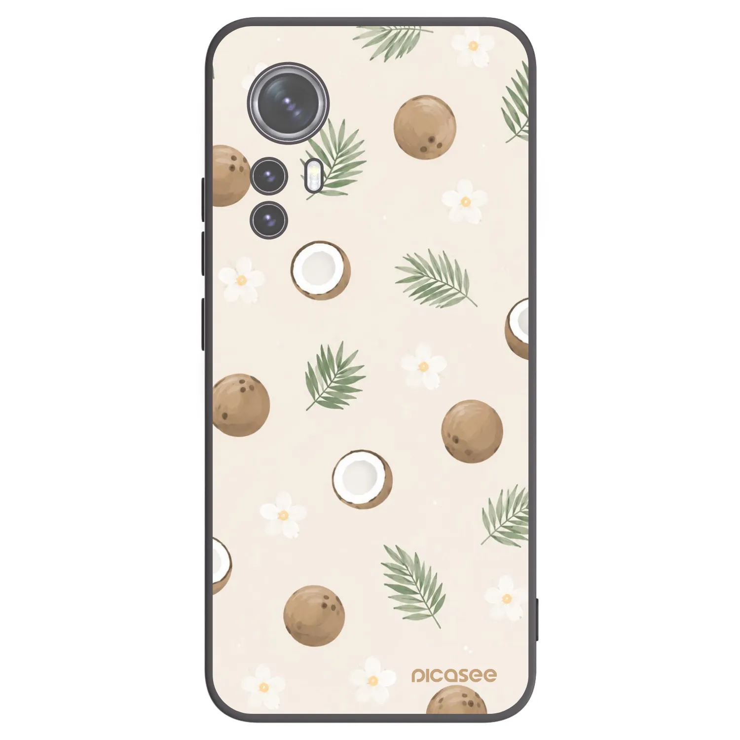 Picasee Xiaomi 12 Hülle - Schwarzes Silikon - Coconut Breeze