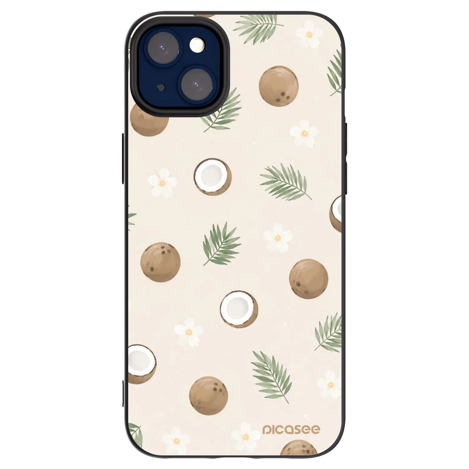 Picasee Apple iPhone 14 Plus Hülle - Schwarzes Silikon - Coconut Breeze