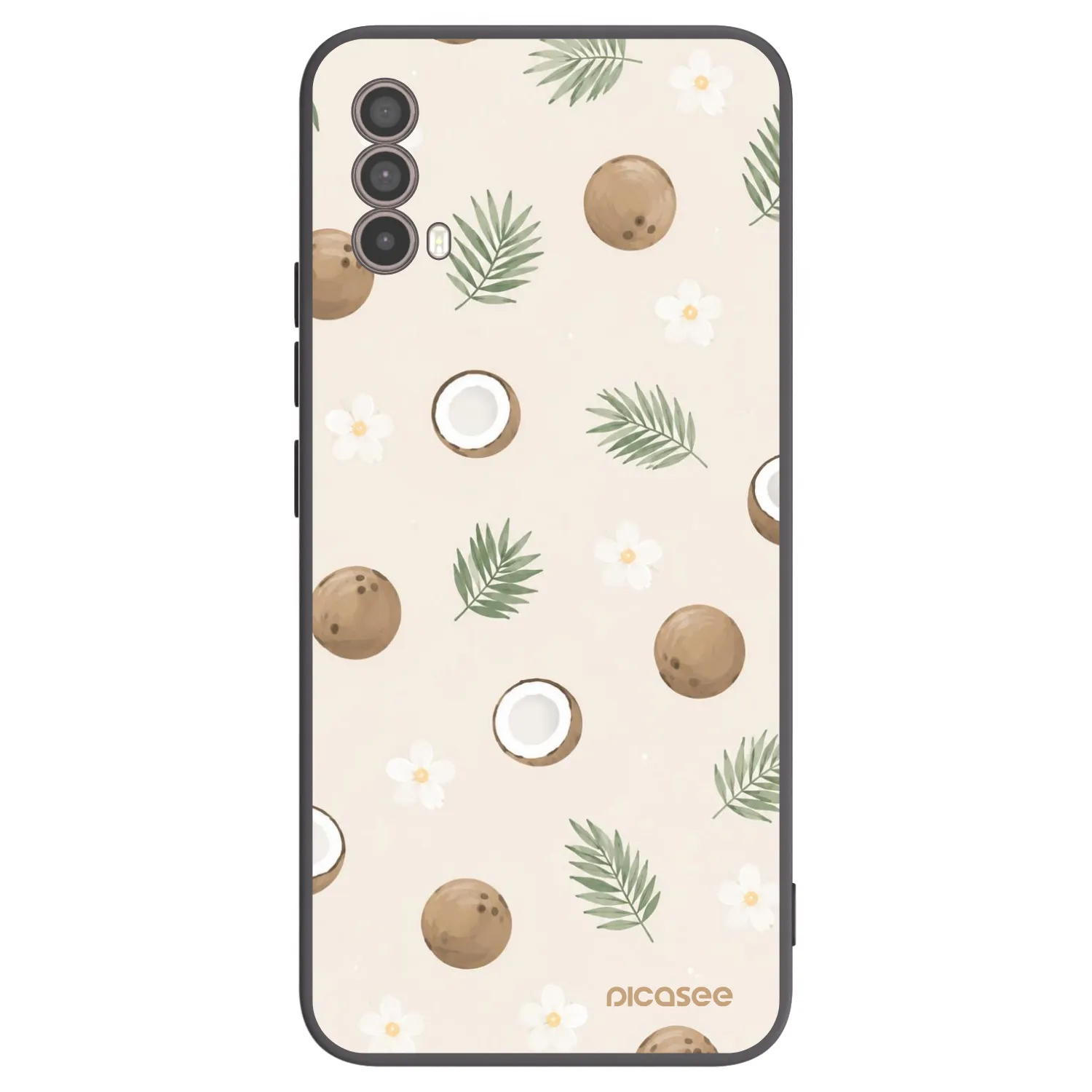 Picasee Motorola Moto E40 Hülle - Schwarzes Silikon - Coconut Breeze