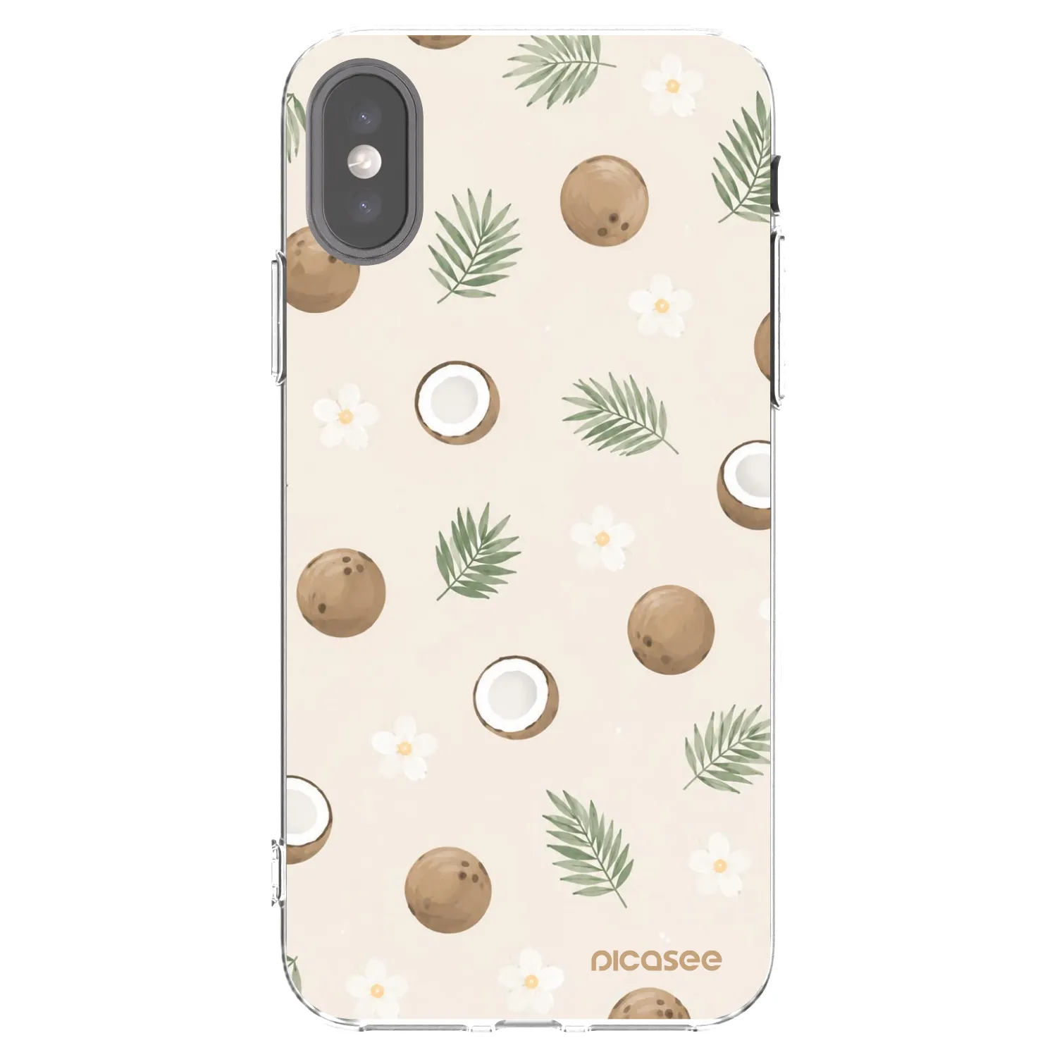 Picasee Apple iPhone X/XS Hülle - Transparentes Silikon - Coconut Breeze